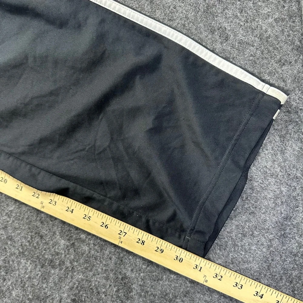 VTG 90s Adidas Mens Black 3-Stripe Straight Leg Track Pants Large